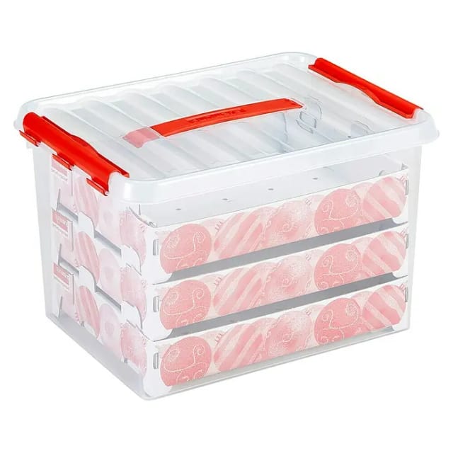 Sunware Weihnachtskugel-Box 22 l 60 Kugeln Weihnachten Kugeln Aufbewahrung