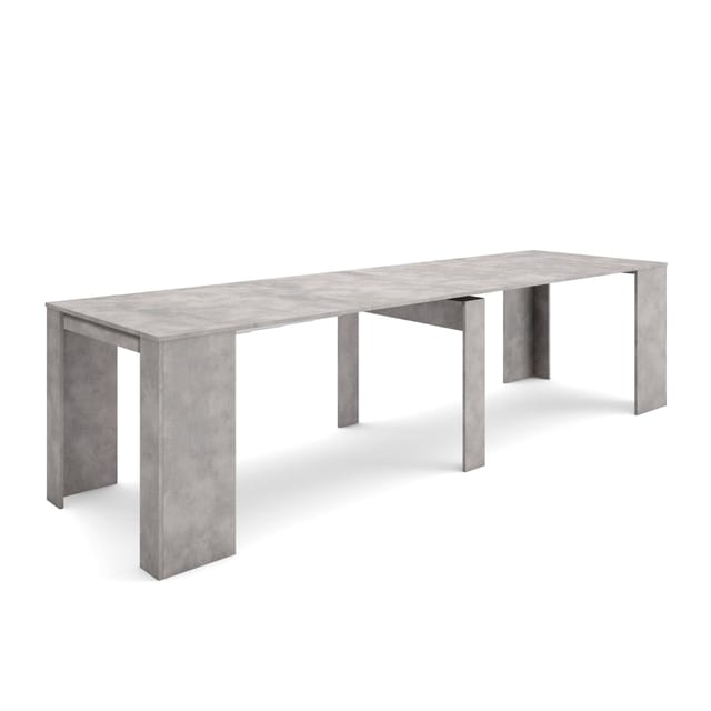 Ausziehbarertisch, Multifunktionaler ausziehbarer, 300, Für 14 Gäste, Esszimmertische, Moderner Stil, Zement - Skraut Home