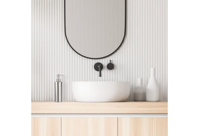 Relaxdays - Seifenspender, nachfüllbar, Bad, wc, Küche, Pump Flüssigseifenspender, gebürsteter Edelstahl, 300 ml, silber