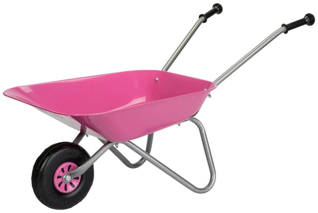 Rolly Toys - Kinderschubkarre Metallschubkarre pink, Gartenschubkarre, Mdchen