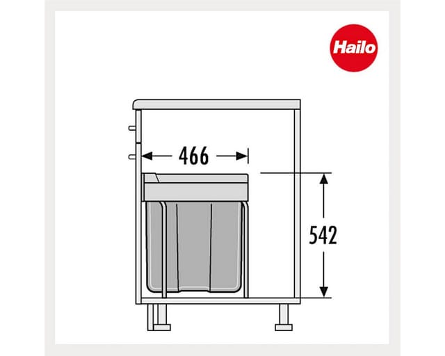 Abfallsammler Easy Cargo 42 l Hailo 3668401
