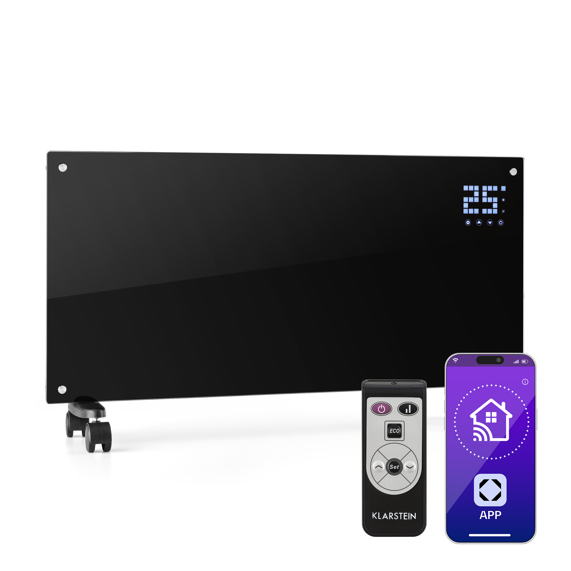 Bornholm Smart Konvektions-heizgerät 2000w Wifi Led-display Timer Ip24 Standgerät Wandinstallation - Klarstein