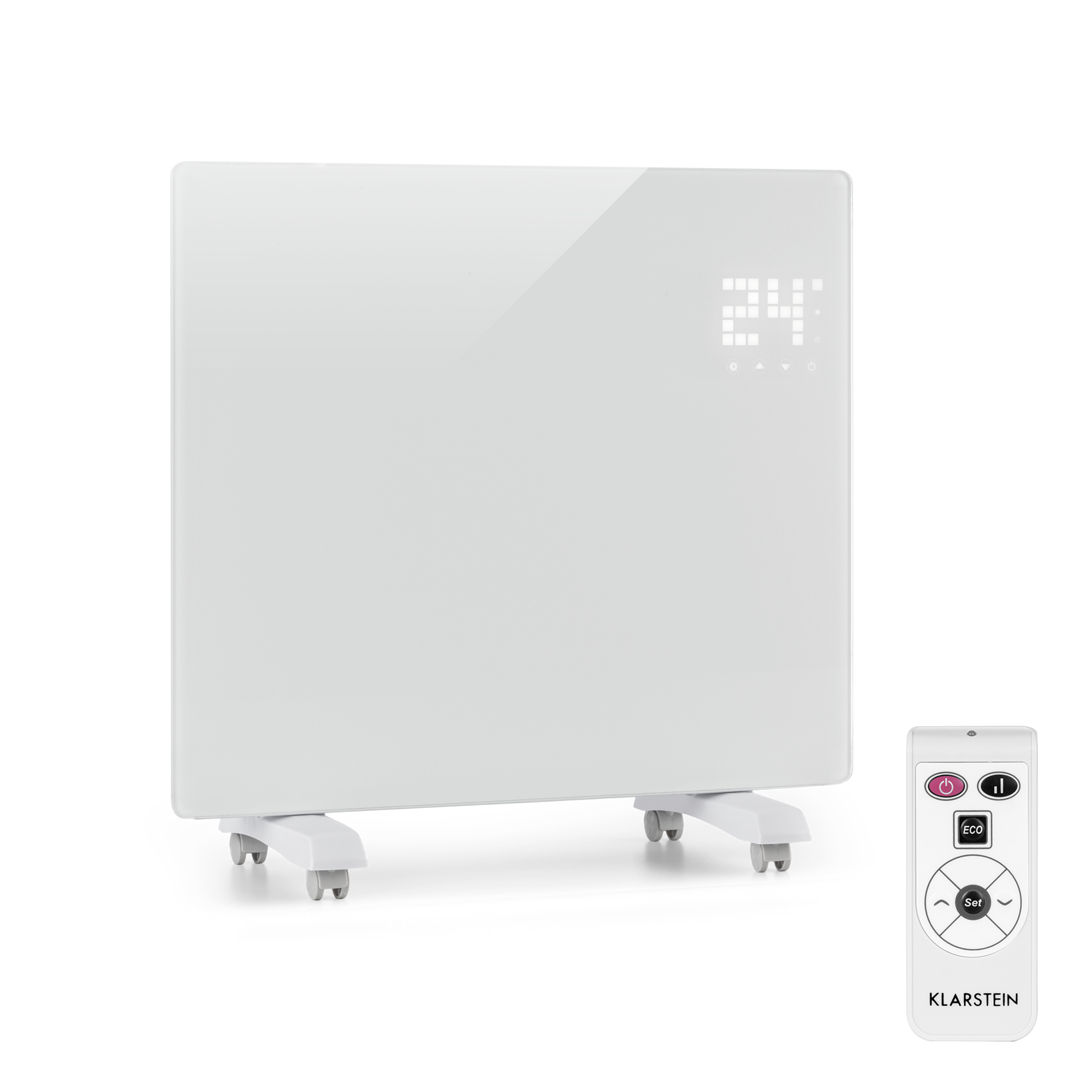 Bornholm Single Konvektions-heizgerät Thermostat Timer 2 Heizstufen: 500 / 1000 W Bis 25 M² Standgerät / Wandinstallation - Klarstein