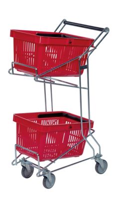 Einkaufswagen - Für Körbe, Lxbxh 560 X 260/415 X 975 Mm, Tragfähigkeit 60 Kg