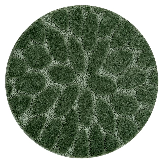 Badteppich SUPREME Kreis STONES, Steine, rutschfest, weich – grün green rotondo 67 cm