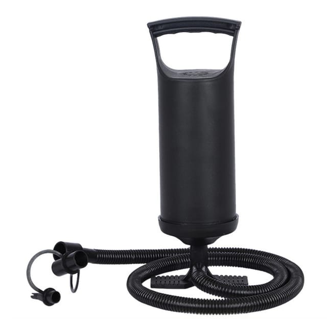 Manuelle Doppelhub-luftpumpe Mit 2 Düsen, 2 X 1,2 L, Für Schwimmbecken Und Luftmatratzen, Schwarz