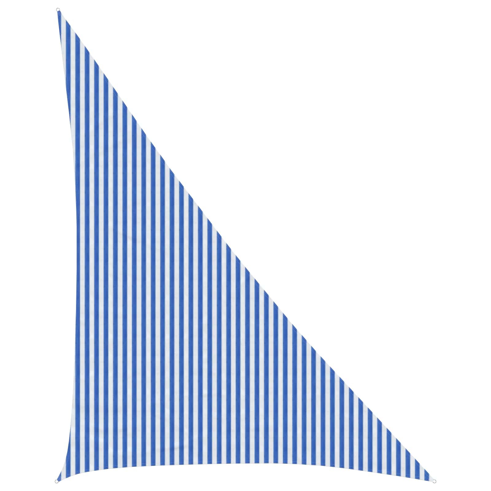 Sonnensegel 4 X 5 X 6,8 M Hdpe Dreieckig Blau Und Weiß Vidaxl