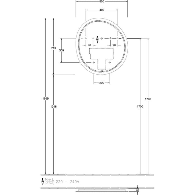 Villeroy & Boch A4766500 Spiegel Antao A47665 650x707x38mm Mit