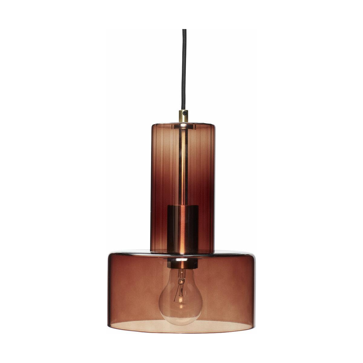 Hubsch Ripple Pendelleuchte Aus Glas In Amber