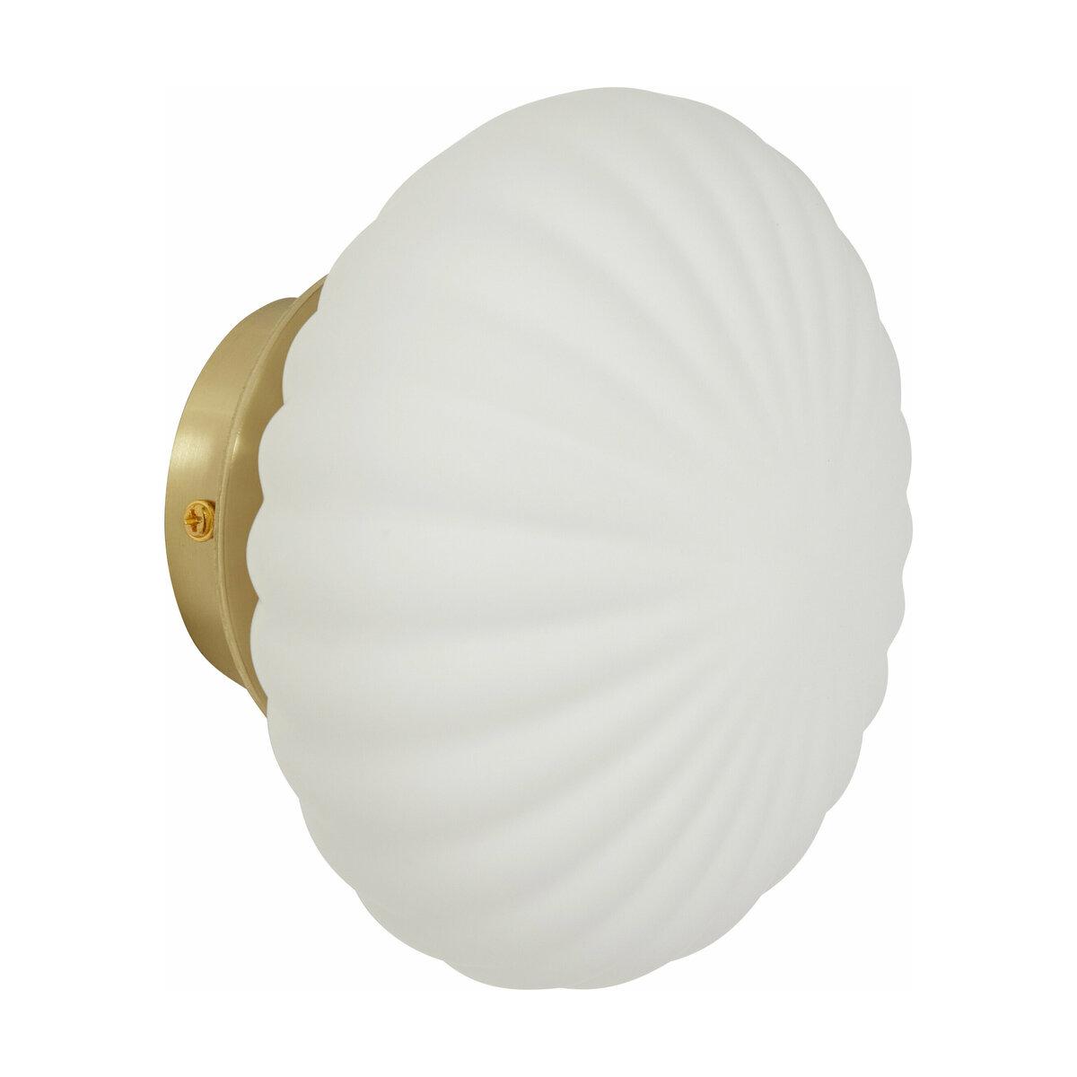 Hübsch Kumu Wandlampe Weiß Ø18 Cm Einfaches Design