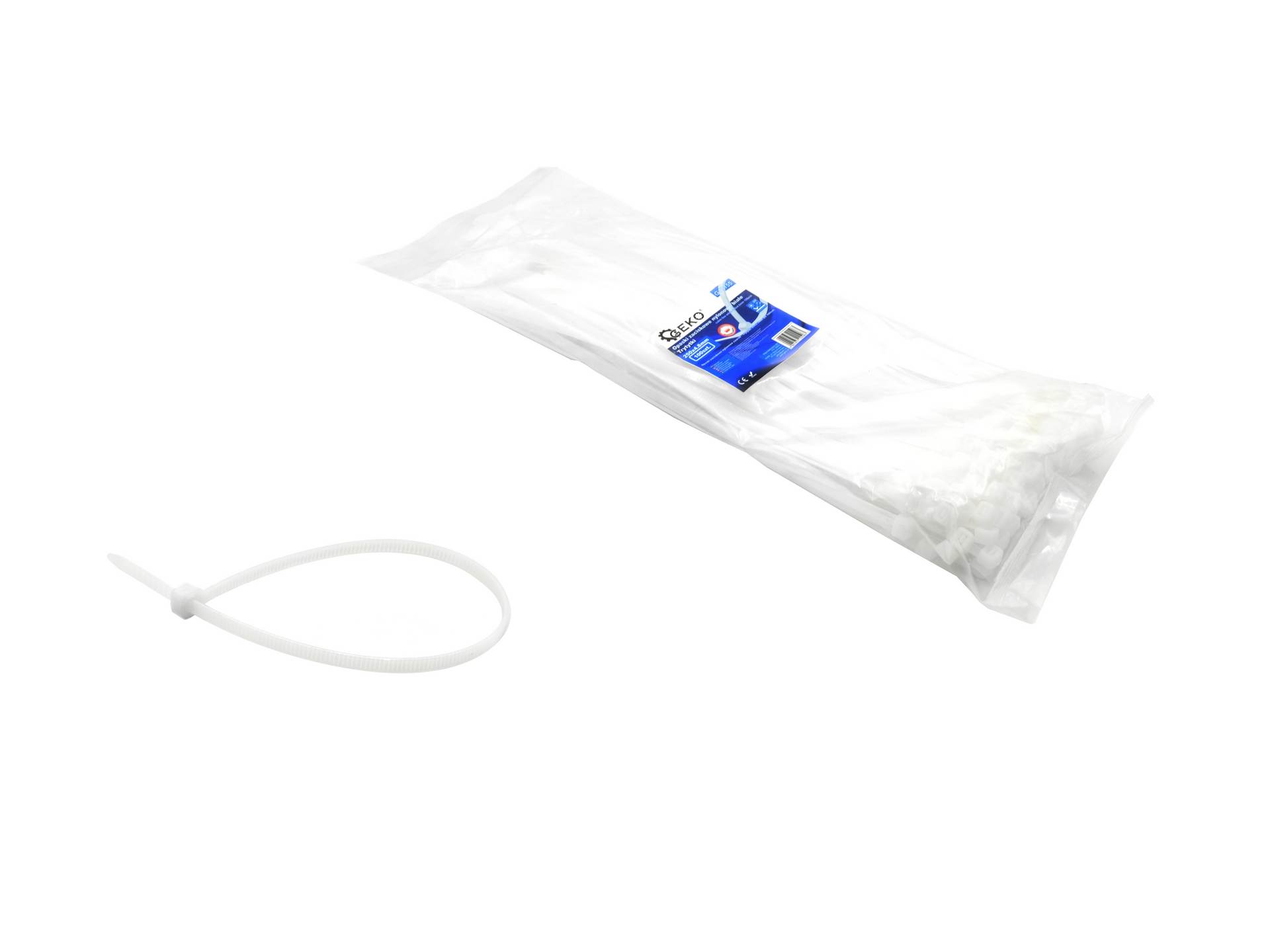 Weiße Nylon-kabelbinder 150x3,6mm Uv 100 Stück (250)