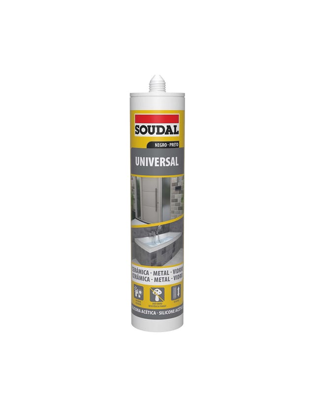 Schwarzes Universalsilikon 280 ml 115926 - Soudal