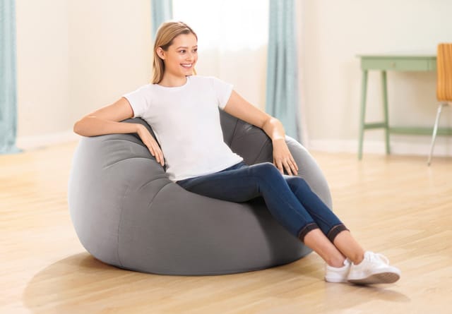 68579 Sessel Aufblasbar Sitzsack grau Aufblasmöbel Beanless Bag Chair - Intex