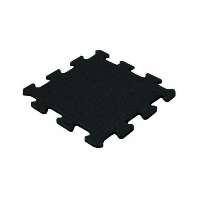 Vivol - Gummi Puzzle Fliese 15 mm - 50x50cm - Schwarz - Feines Granulat