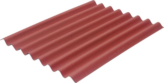 Onduline - Bitumenwellplatte Easyline 100 x 76 cm 2,6 mm rot Dachpappe & Bitumen