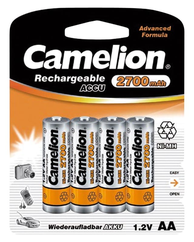 Camelion - Nimh-mignon-akku 2700 Mah, 4 Stück, Mit Batterienbox