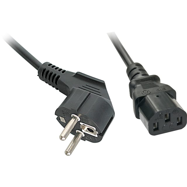 Lindy - Strom Anschlusskabel [1x Schutzkontakt-Stecker - 1x Kaltgeräte-Buchse C13] 2.00 m Schwarz