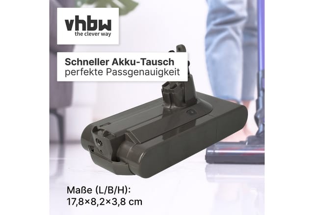 Vhbw - 1x Akku kompatibel mit Dyson 269054-01, 268804-01, 281477-01, 269232-01, 292723-01 Staubsauger Anthrazit-Grau (4200 mAh, 25,2 v, Li-Ion)