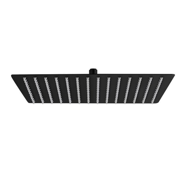 Aloni - Regendusche Kopfbrause Quadrat Schwarz matt 40 x 40 cm