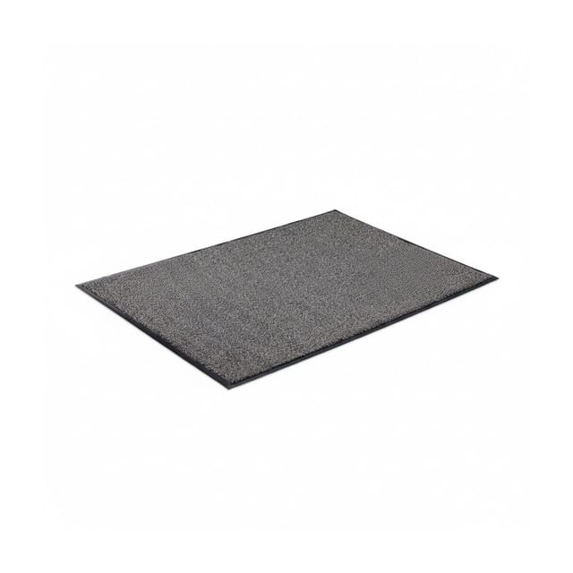 Relaxdays - Schmutzfangmatte grau, Fußmatte Innen, Schmutzmatte groß, Fußabtreter dünn, Türmatte 90x120 cm, schwarz-grau