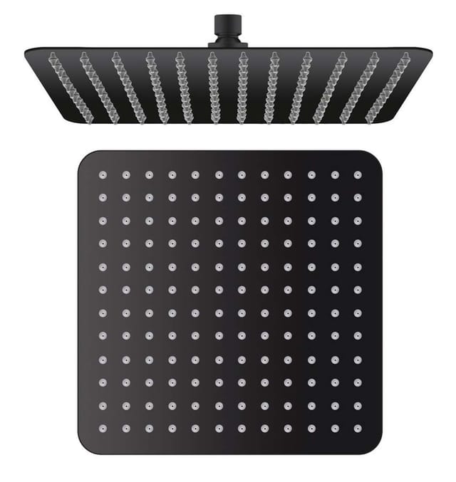 Slim - Kopfbrause, 30x30 cm, schwarz / Edelstahl SL101 - Sapho