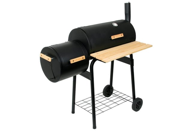 BBQ-Toro BBQ Smoker Grill, Holzkohle Grillwagen, Barbecue Holzkohlegrill mit Feuerbox, Smoker