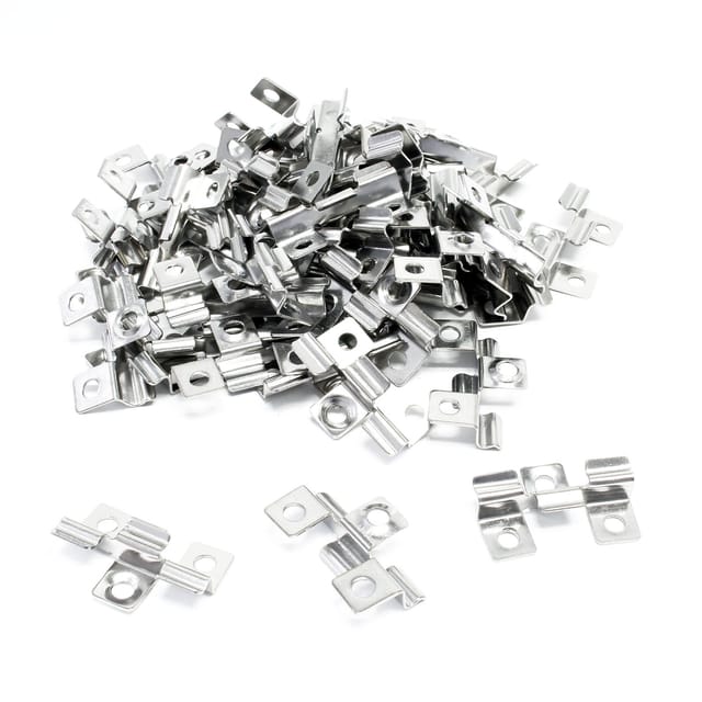 Xpotool - Wiltec 50x Edelstahl Clips 6mm Terrassendielen Montage, für 6mm Seitennut, Befestigungsklammer aus Edelstahl