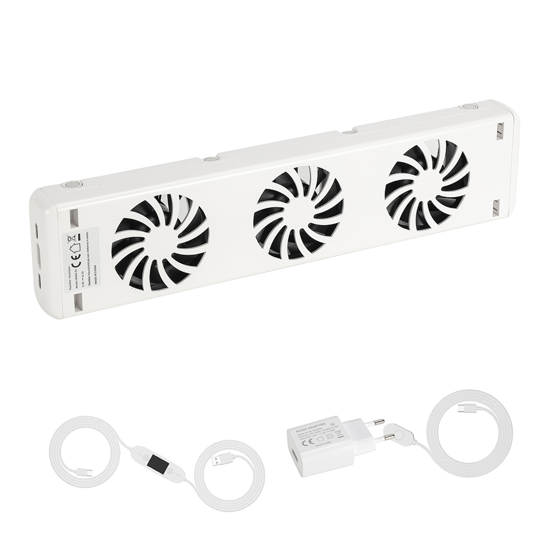 Randaco Heizkörperverstärker Heizkörper-ventilator - Geeignet Für Heizkörper Und Konvektoren Von 50cm Länge - Mono-set