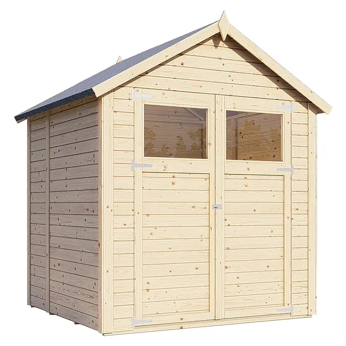 Gerätehaus Alisha Gerätehaus aus Holz, Geräteschrank mit 14 mm Wandstärke, Gartenhaus mit Montagematerial - Alpholz
