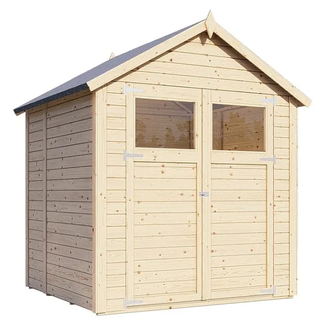 Gerätehaus Alisha Gerätehaus aus Holz, Geräteschrank mit 14 mm Wandstärke, Gartenhaus mit Montagematerial - Alpholz