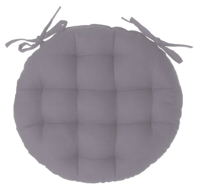Sitzauflage aus grauer Baumwolle d 38 cm Atmosphera créateur d'intérieur