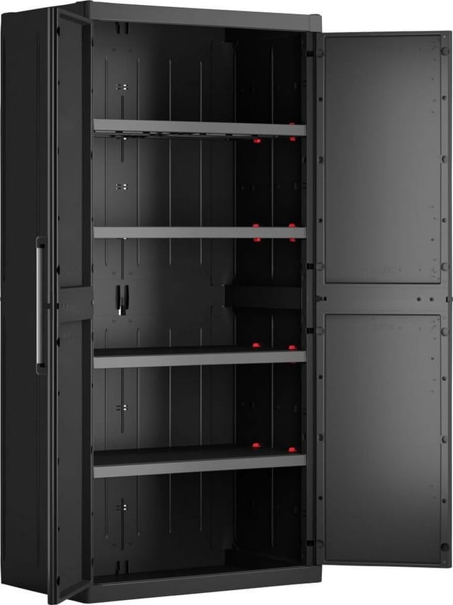 Kunststoffschrank Detroit xl 89x54x182cm Haushaltsschrank Mehrzweckschrank - Keter