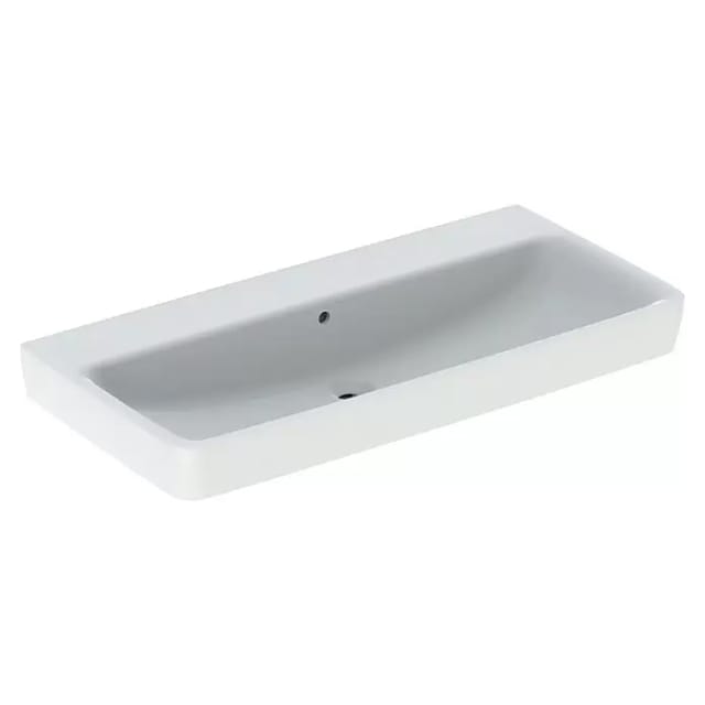 Keramag - Geberit Renova Plan, Waschtisch, 100x48 cm, ohne Hahnloch, mit