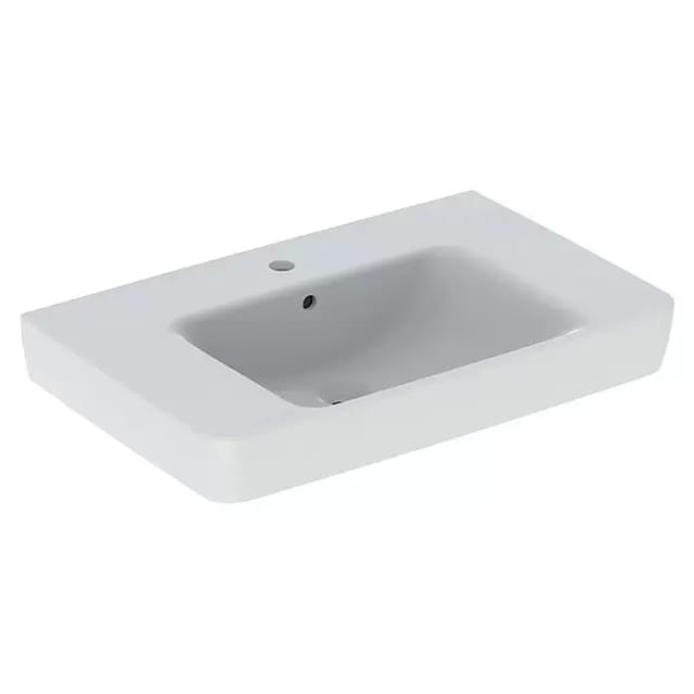 Keramag - Geberit Renova Plan, Aufsatz-Waschtisch mit Ablagefläche, 75x48