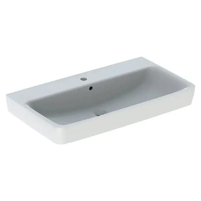 Keramag - Geberit Renova Plan, Aufsatz-Waschtisch , 85x48 cm, 1 Hahnloch,