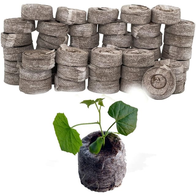 Aamunpa - 50 Stück Anzuchttabletten, Torfkompressor, mit Nährstoffen, Sämlingsnährstoffblock, für die Gartenpflanzenzucht, für die Anzucht von