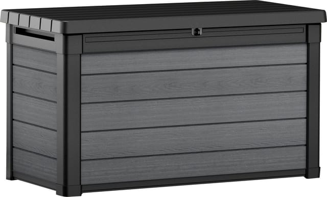 Cortina Aufbewahrungsbox - 151.7x72.5x90cm - 757 Liter Fassungsvermögen - Kunststoff - Grau - Holzoptik - einfach zu montieren - Keter