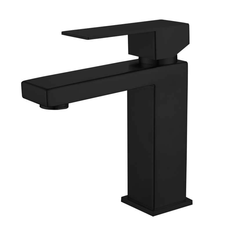 Robinet De Salle De Bain En Or Brossé, Robinet De Lavabo Moderne Monotrou, Robinet De Lavabo En Acier Inoxydable, Finition Laiton Brossé