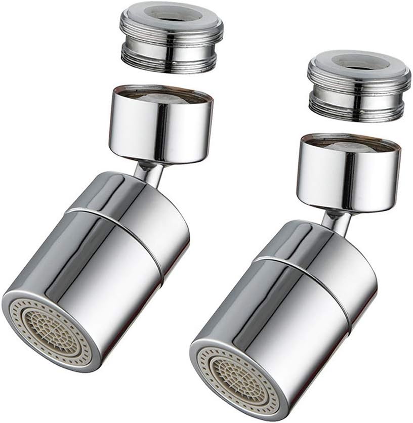 Aérateur De Robinet En 2 Pièces, Économiseur D'Eau, Aérateur De Robinet Rotatif À 360° Avec Double Jet Pour Robinet De Cuisine/salle De Bain
