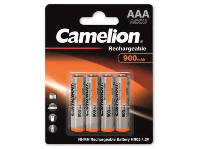 NiMH-Micro-Akku 900mAh, 4 Stück - Camelion