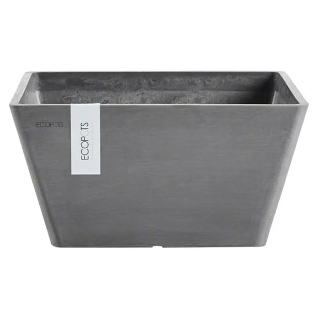Ecopots Berlin 30 Blumentopf – L 31,2 cm x B 31,2 cm x H 15,7 cm – Grau – Innen- und Außenbereich