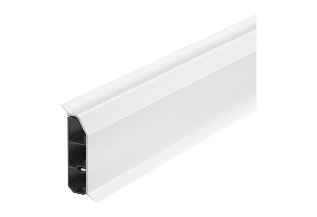 OBO Bettermann Sockelleistenkanal SL-L Set 20x70 Dichtl. 9010 Polyvinylchlorid reinweiß RAL 9010, 6132215