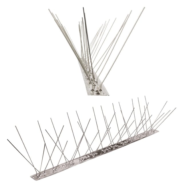 Pestsystems - 3 Meter (6 x 0,5m) Taubenspikes 3-reihig auf V2A-Flexleiste - hochwertige Lösung für Vogelabwehr Taubenabwehr Edelstahl Spikes