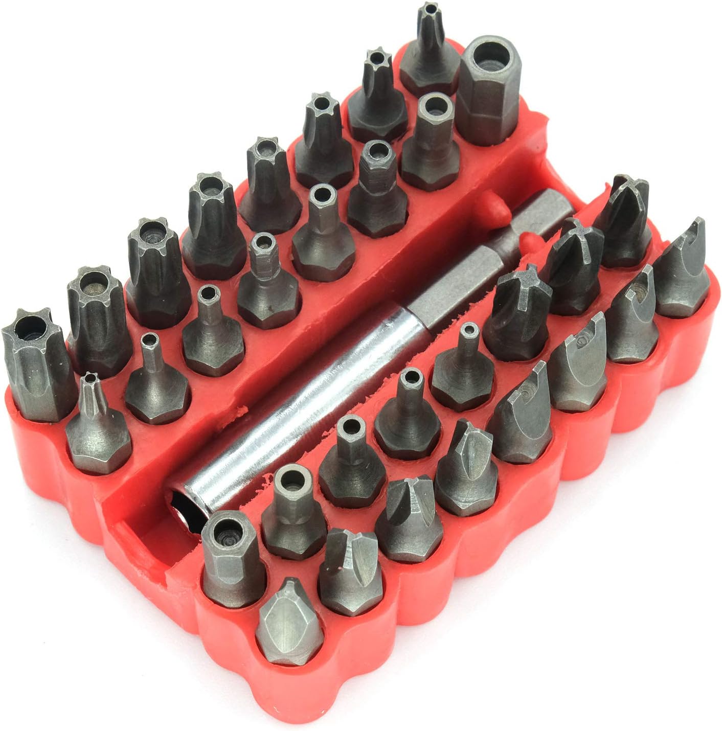 Set Mit 33 Bohrern, Sternförmiger Torx-sechskantschlüssel, Elektrischer Schraubendreher, 6,35 Mm (1/4 Zoll) Sechskantbohrer, Magnetischer Bohrerhalter