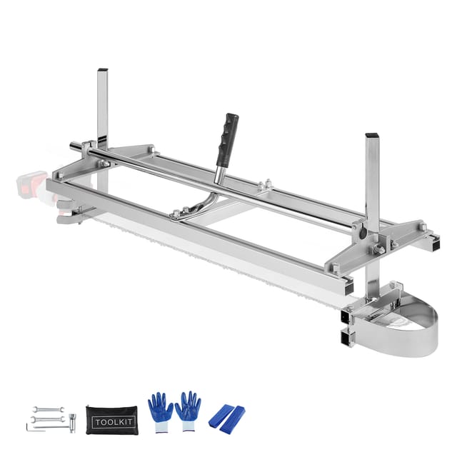 Tragbares Sägewerk Stahl Kettensägenmühle Sägemühle 5,08–300mm Schnittstärke Geeignet Für 355-914mm Kettensägeschienen Ein Flexibles Schneidführungssystem Für Bauarbeiter, Holzarbeiter - Vevor