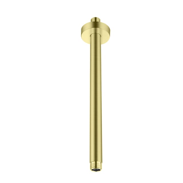 Brausearm Wandarm Duschkopfarm Deckenanschluss Gold gebürstet 1/2' 30 cm