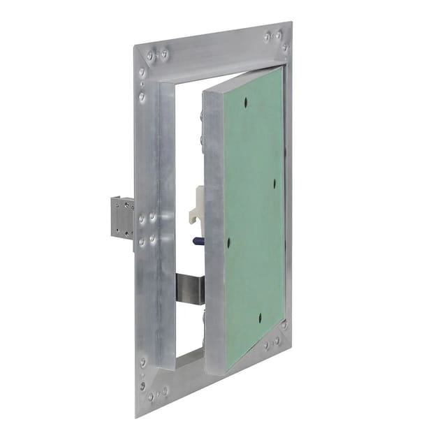 Wiltec - Revisionsklappe 20 x 25 cm Revisionstür mit Aluminiumrahmen, Revisionsöffnung mit 12,5 mm Gipskartoneinlage, Revi Klappe für Trockenbau