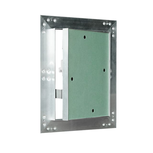 Wiltec - Revisionsklappe 15 x 20 cm Revisionstür mit Aluminiumrahmen, Revisionsöffnung mit 12,5 mm Gipskartoneinlage, Revi Klappe für Trockenbau
