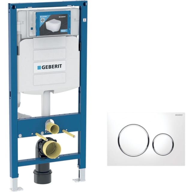 Pack DuoFix 320 + Betätigungsplatte Sigma 20 Weiß Chrom (SETUP320-PRO5)