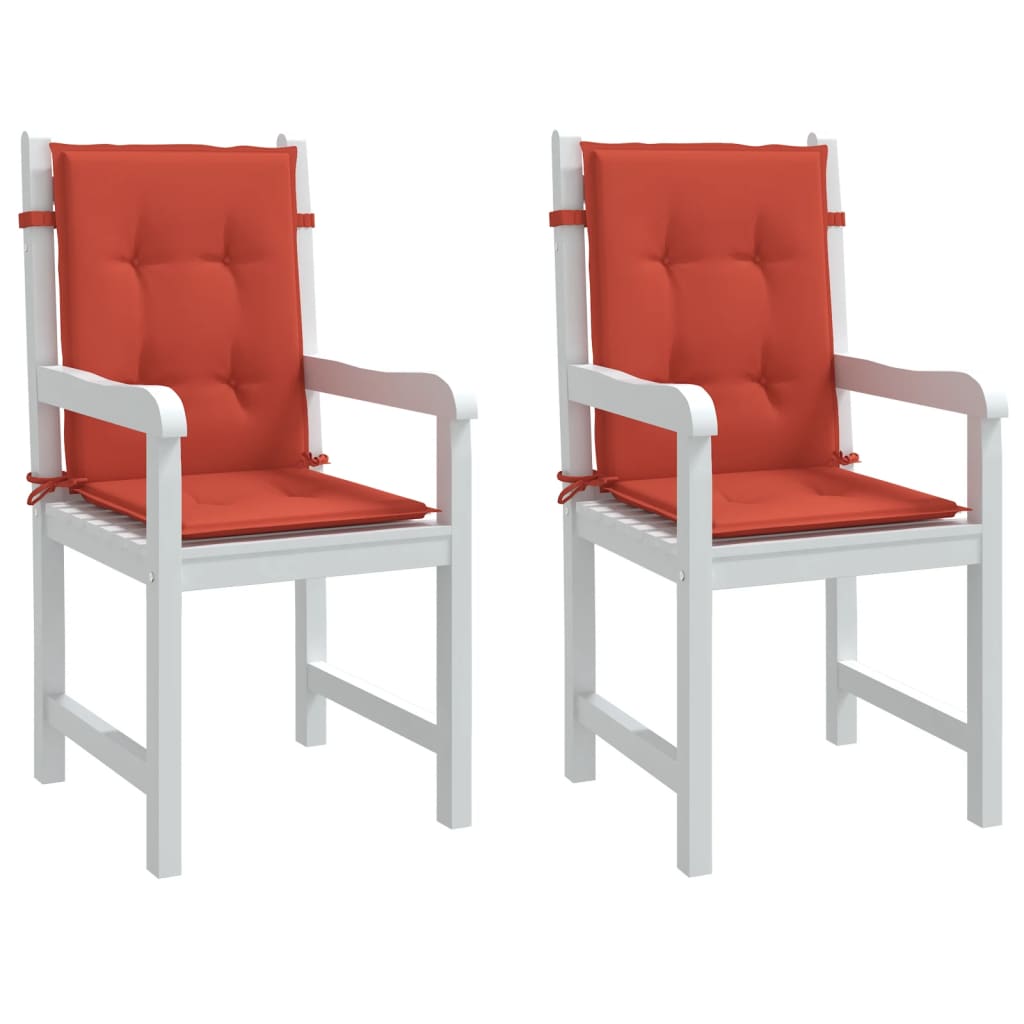 Niedriglehner-auflagen 2 Stk. Melange Rot 100x50x4 Cm Stoff
